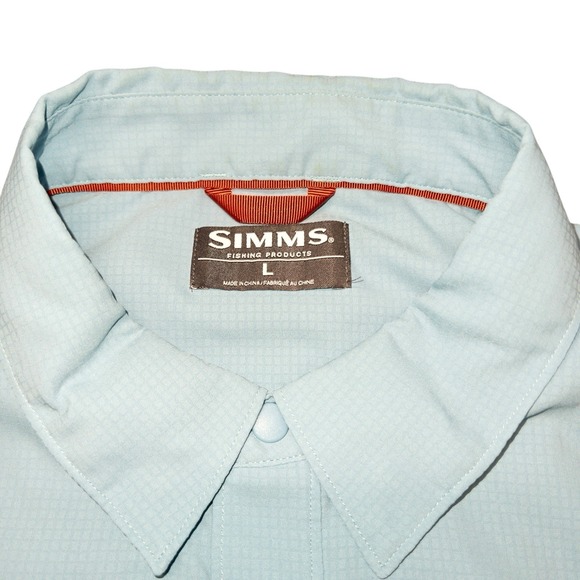 Simms Fishing Performance Snap Shirt Mens Large Outdoor Gorpcore Boating Camping - Picture 7 of 8
